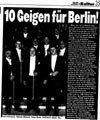 Artikel in der Zeitung BZ, Berlin.